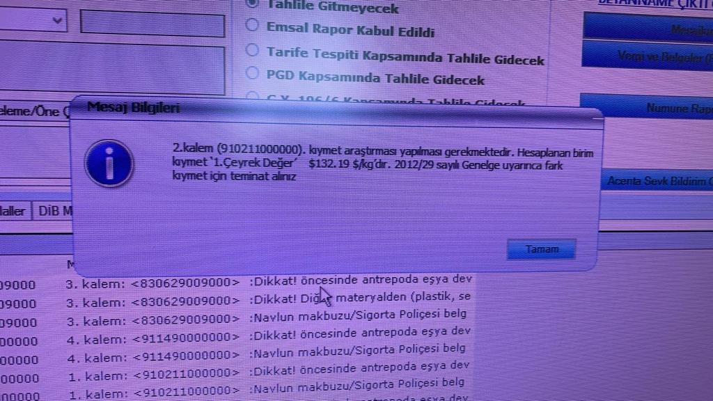 Kıymet Araştırması Memur Ekranı
